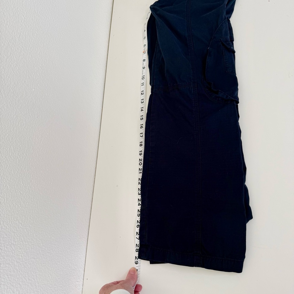 Brandy Melville Kim Cargo Pants Navy Blue Ripstop - Size Small EUC - Picture 15 of 16